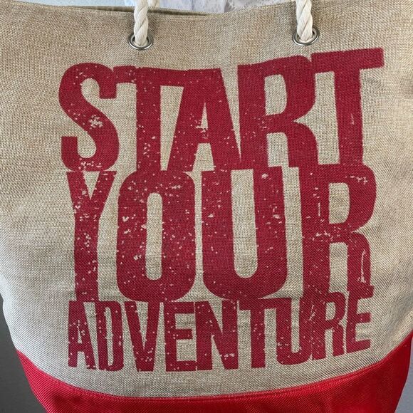 Extra Large Start Your Adventure Tote EUC - Picture 2 of 8